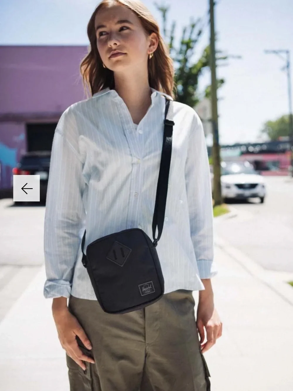 NWT Herschel Heritage Crossbody Raven Crosshatch Gray/Black Unisex